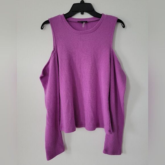 1.State Cold Shoulder Sweater in Iris Orchid NWOT - Picture 4 of 8